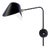 Mid-Century Modern Black Anthony Wall Lamp by Serge Mouille For Sale