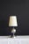 Silver 1940s Art Deco Orbital Table Lamp With Shade For Sale - Image 8 of 8