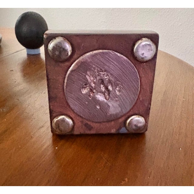 Wood Vintage (1960’s) Custom Hand-Carved Mahogany Paint Brush Holder, 6.25” High, See 2nd Photo For Sale - Image 7 of 10
