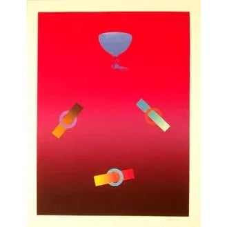 Dinner for Chariot Diane Williams American Screenprint, signed and numbered in pencil Edition of 140 Size: 26 x 20 in....