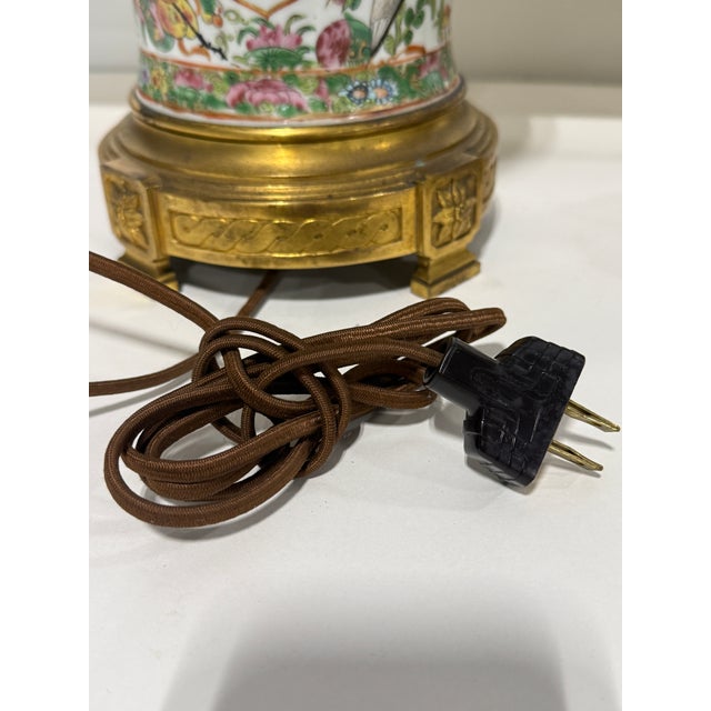 Mid 19th Century Chinese Famille Rose Medallion Porcelain and Gilt-Bronze Lamps - a Pair For Sale - Image 11 of 11