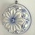 Farmhouse Vintage Blue and White Ceramic Flower Wall Mold For Sale - Image 3 of 6