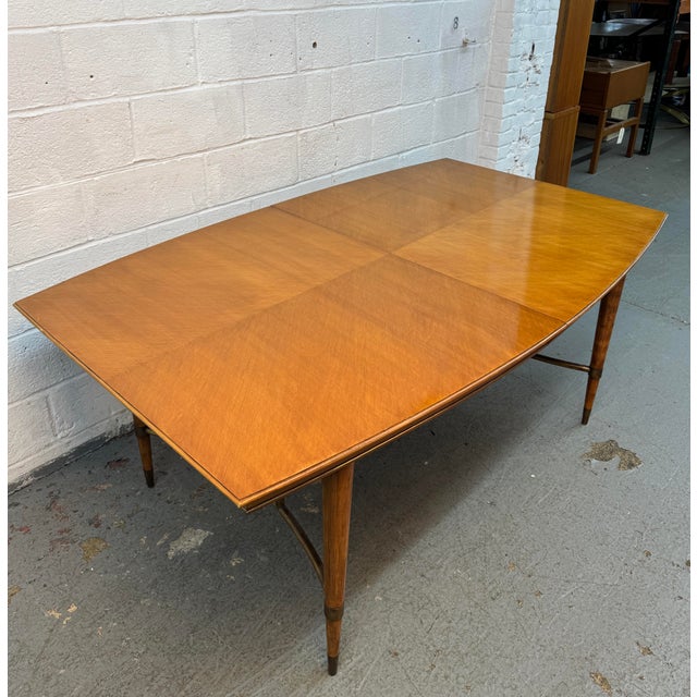 Bert England "Forward Trend Collection" Expanding Dining Table Attributed to Johnson Furniture For Sale - Image 4 of 18