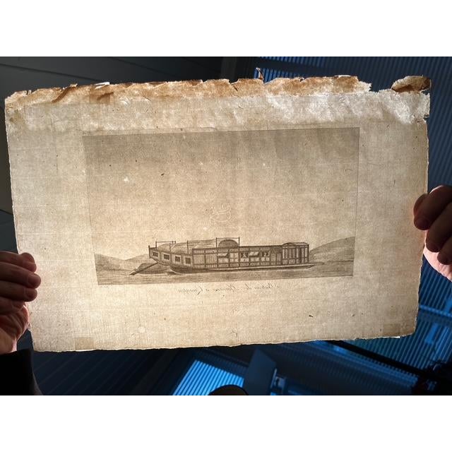 Paper Antique 1808 De Guignes Engraving Bateau De Plaisance Canton China Boat For Sale - Image 7 of 8