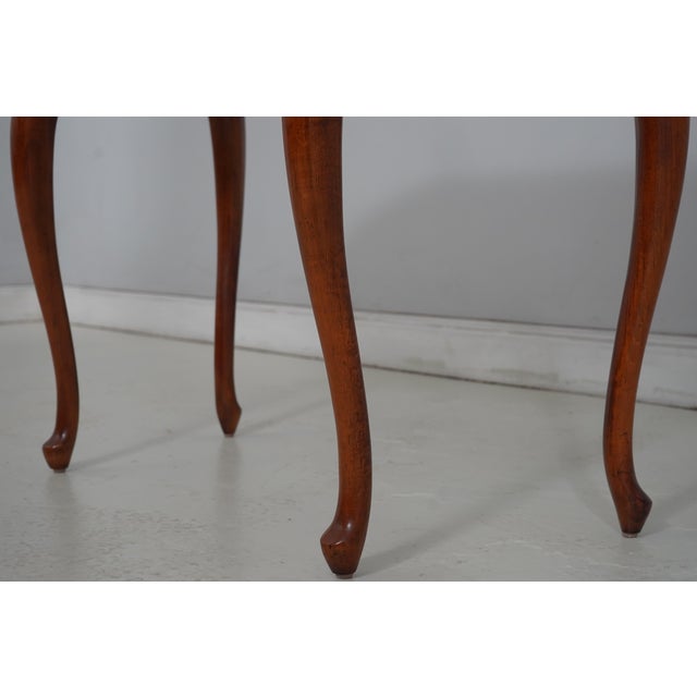 Brown Vintage Victorian Style Mahogany Marble Top 1 Drawer Console Table For Sale - Image 8 of 17