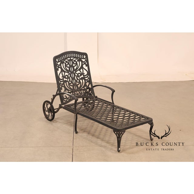 Hanamint Tuscany Pair Of Cast Aluminum Outdoor Chaise Lounge Chairs For Sale - Image 18 of 18