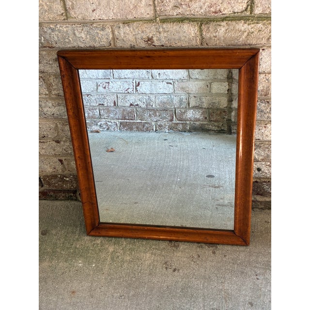 American Vintage Wooden Mirror For Sale - Image 3 of 14