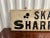 American, circa 1900. An antique American double-sided trade sign or store display "Skates Sharpened". Each side with an...