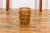 Contemporary Country Style Rattan Waste Basket with Braided Woven Accents and Tapering Lines For Sale - Image 3 of 12