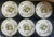 Set of six salad or dessert plates made by Villeroy & Boch in Luxembourg in the 1980's. The pattern with fruit and a...