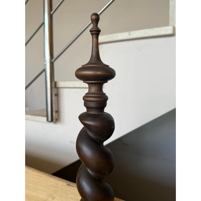 19th Century Baroque Queen Bed, Original Four Solomonic Poster Lisbon Bed For Sale - Image 9 of 18