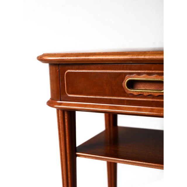 1940s Scandinavian Bedside Tables in Mahogany, 1940s, Set of 2 For Sale - Image 5 of 10