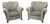 Large Art Deco Lounge Chairs, 1940s, Set of 2 For Sale