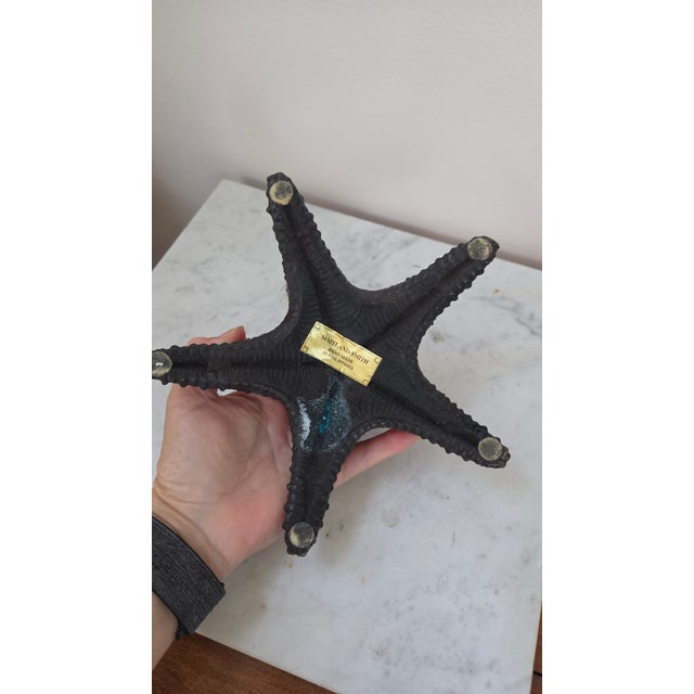 Late 20th Century Maitland-Smith Dark Patina Starfish Tabletop Sculpture For Sale - Image 12 of 17