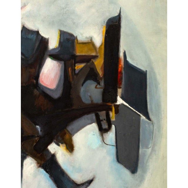 Late 20th Century Agudelo Geometric Abstraction Oil on Canvas For Sale - Image 5 of 8