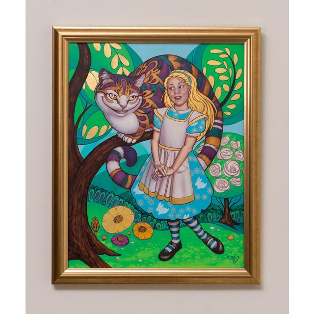 The artwork features a whimsical scene with an enchanted girl in a classic dress, accompanied by a large, vividly colored...