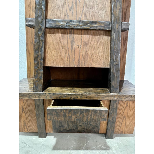 Mid-Century Modern 1970’s Custom Made Vintage Brutalist Faux Fireplace For Sale - Image 3 of 12