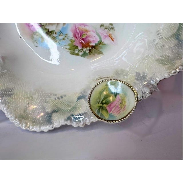 Art Nouveau Early 20th Century Rs Prussia "Five-Medallion" Porcelain Bowl For Sale - Image 3 of 7