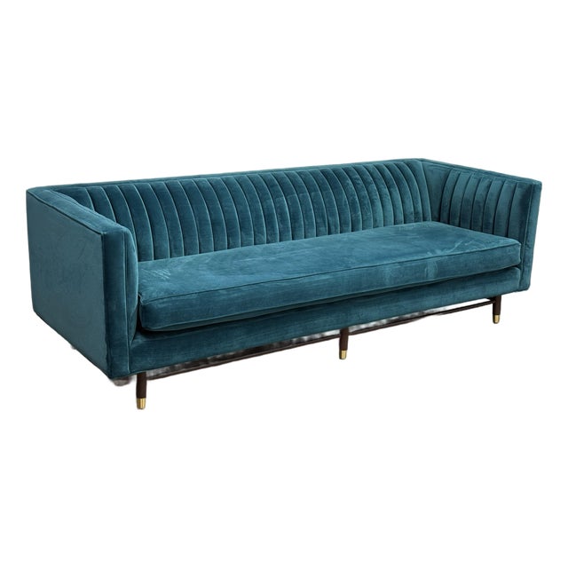 Joybird Chelsea Sofa, Royal Peacock For Sale