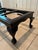 Blackened Walnut Coffee Table With Clear Glass Panels, Carved Shell Motifs & Cabriole Legs For Sale In Los Angeles - Image 6 of 12