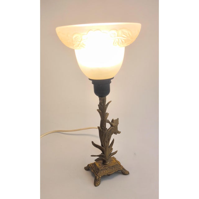French Bronze Lamp From the 1950s For Sale - Image 12 of 17