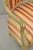 Vintage French Louis XV Style Green & Pink Painted Arm Chair W/ Striped Fabric For Sale - Image 9 of 12