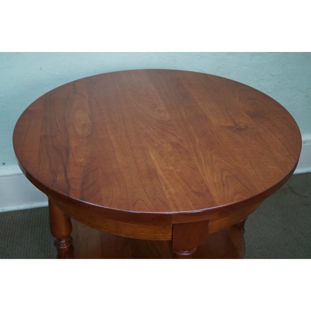 Harden Cherry ThreeTiered Side Tables A Pair Chairish