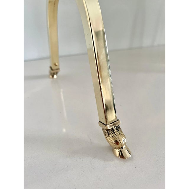 Maison Jansen Style Polished Brass Magazine Rack For Sale - Image 11 of 13