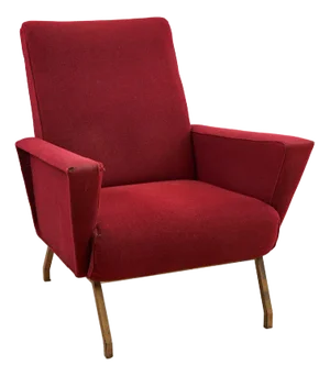 Vintage Red Lounge Chair, 1950s