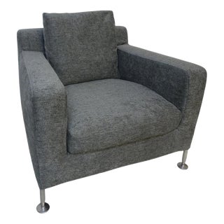 Harry Lounge Chair in Grey Woven Fabric by Antonio Citterio for B&B Italia For Sale