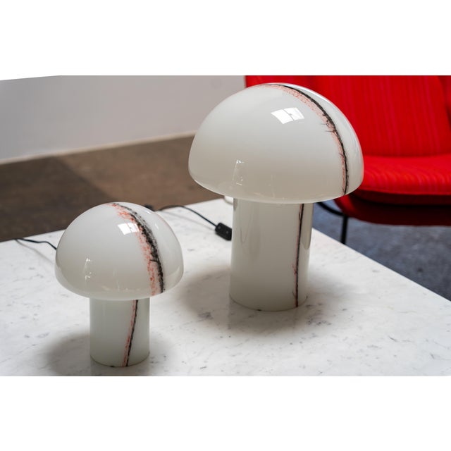 Mid-Century Modern Lido Glass Mushroom Table Lamps from Peill & Putzler, Germany 1970s, Set of 2 For Sale - Image 3 of 14