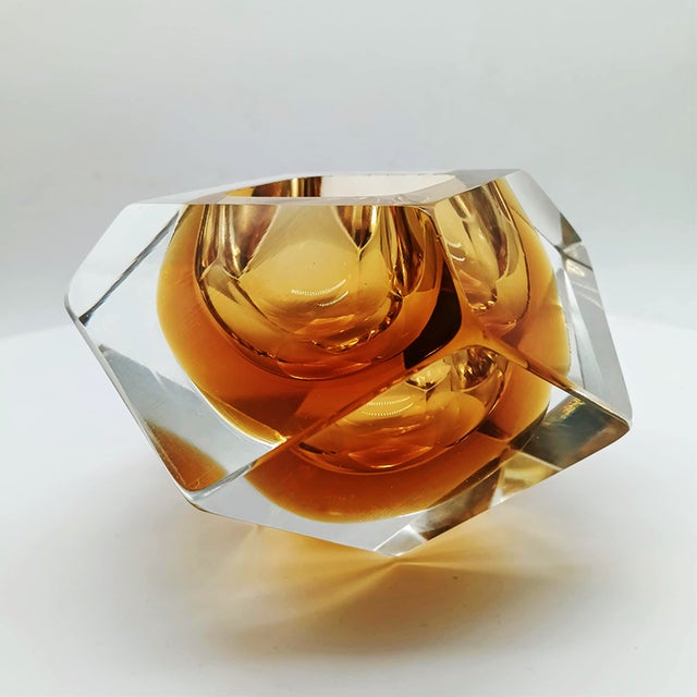 1960s Italian Multifaceted Ashtray in Murano Glass by Flavio Poli for Seguso, 1960s For Sale - Image 5 of 11