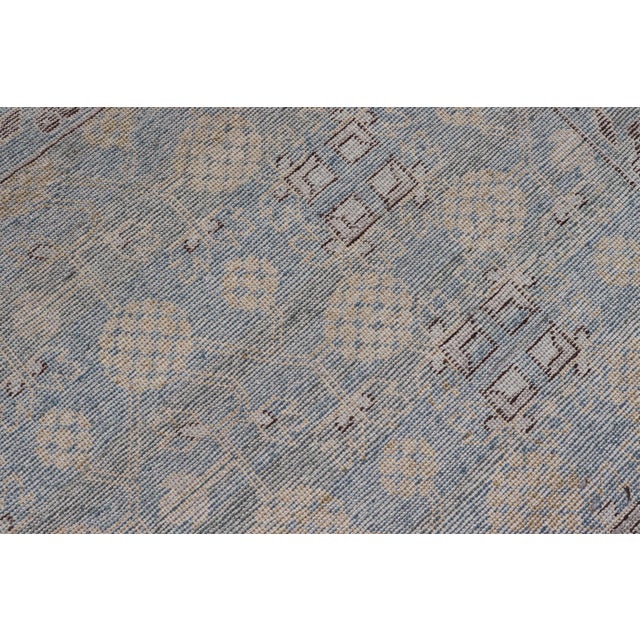 Modern Large Khotan Rug by Keivan Woven Arts in Blue and Ivory 11'9 X 14'9 For Sale - Image 17 of 17