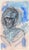 The Lovers "The Eyes Have It" Figurative Abstract Watercolor and Pencil on Paper For Sale - Image 9 of 9