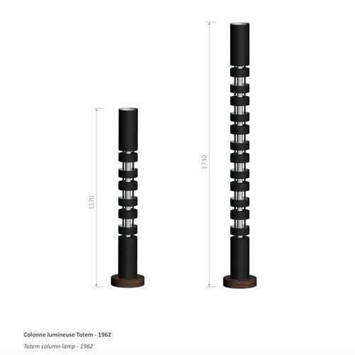 Not Yet Made - Made To Order Mid-Century Modern Small Totem Column Floor Lamp by Serge Mouille For Sale - Image 5 of 7