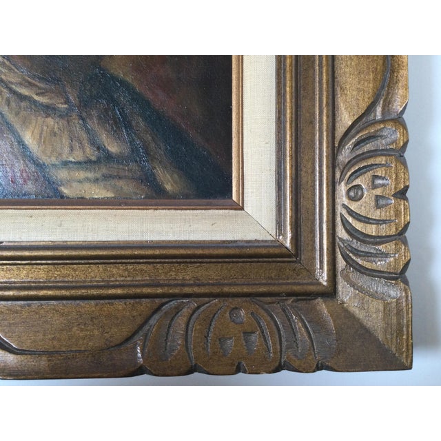 Oil on Canvas Portrait of a Medieval Man Signed Costello For Sale - Image 10 of 11