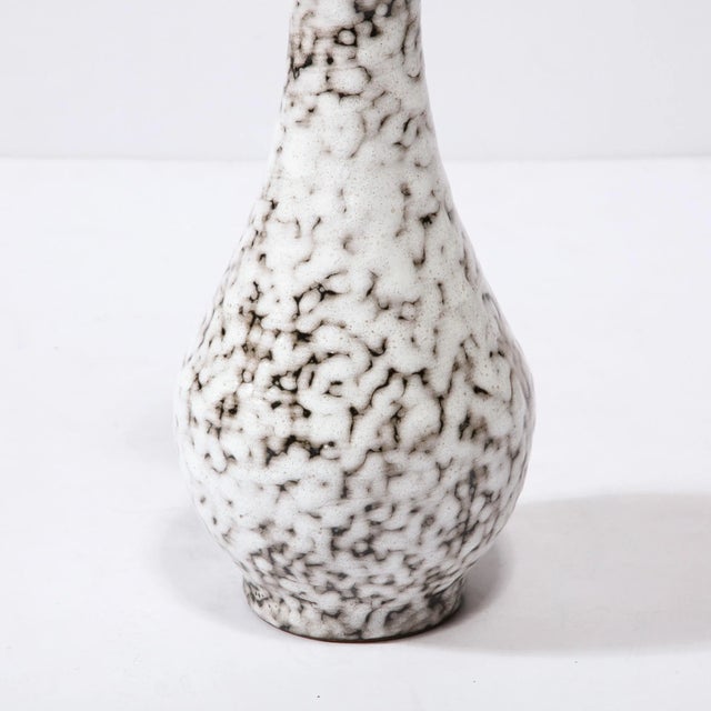 White Mid-Century Modernist White and Earth Toned Ceramic Vase For Sale - Image 8 of 13
