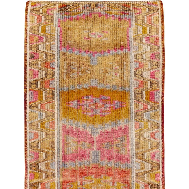 Rustic Galerie Shabab Collection Mid-20th Century Turkish Anatolian Runner For Sale - Image 3 of 10