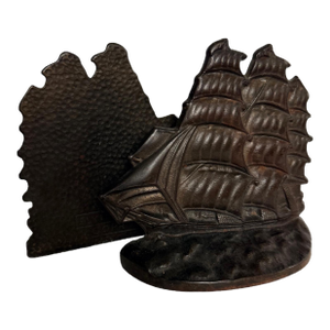 Pair of Cast Bronze Flying Cloud Bookends