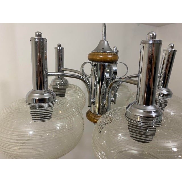 Vintage Five-Light Sputnik Chandelier by Emi Poljčane, Former Yugoslavia, 1983 For Sale - Image 12 of 17
