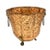 Vintage Embossed Copper Planter / Cachepot With Lion Head Ring Handles & Paw Feet - English / French Country / Rustic European For Sale