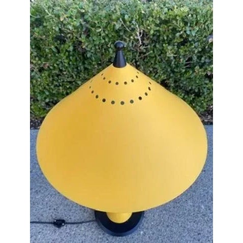 Wood 1980's Be-Yang Yellow Post Modern Memphis Milano Style Table Lamp For Sale - Image 7 of 10