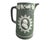 Large antique Wedgwood Jasperware pitcher featuring classical white relief medallions, grapevine garlands, and elegant...