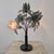Hollywood Regency Five-Light Lotus Flower Table Lamp in Smoked Glass, 1980s For Sale - Image 10 of 18