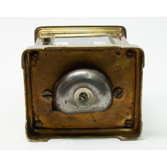 Brass J. E.Caldwell & Co. Brass Carriage Clock For Sale - Image 8 of 11