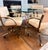 Cal-Style Vintage Cal-Style Bronzed Chrome & Glass Dining Set With Rolling Armchairs — Set of 5 For Sale - Image 4 of 14