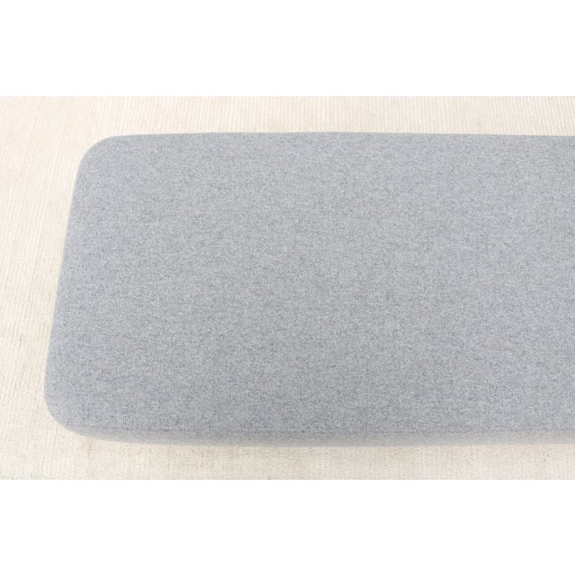 Gray Danish Modern Busk+Hertzog for Softline Large Opera Pouf in Nickel Gray Wool For Sale - Image 8 of 12
