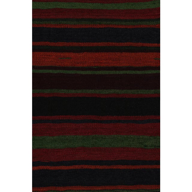 1950s Vintage Afghan Tribal Kilim Rug With Colorful Stripes - 3x9 For Sale In New York - Image 6 of 7