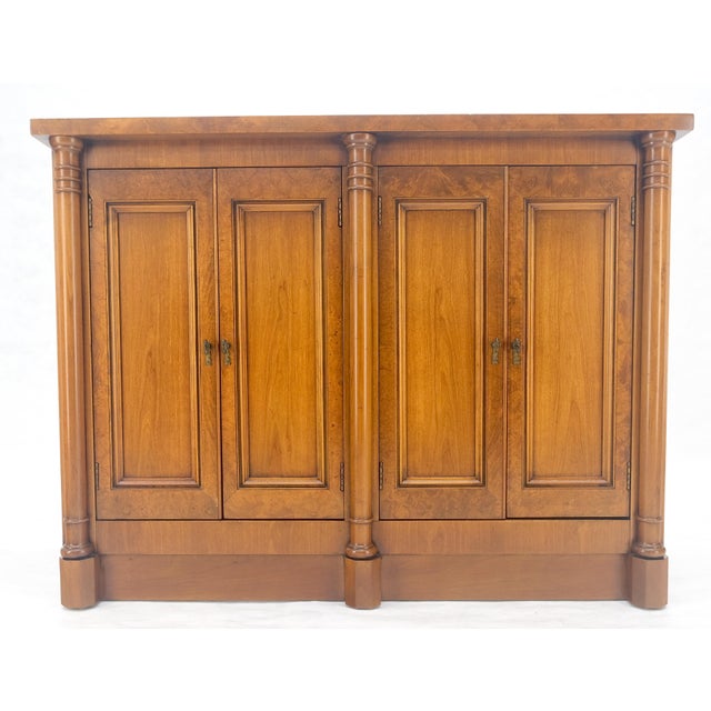 Wood Two Drawers Two Draws Empire Revival Server Credenza Sideboard Cabinet MINT For Sale - Image 7 of 18