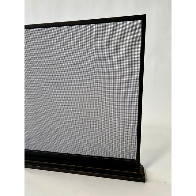 Black Warm Black August Fireplace Screen Iron For Sale - Image 8 of 10